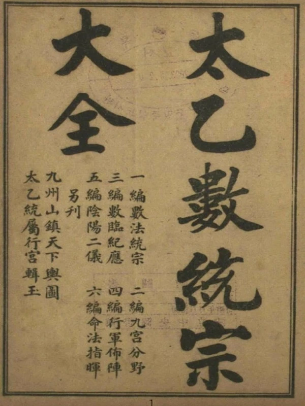 太乙数统宗大全 共六卷插图