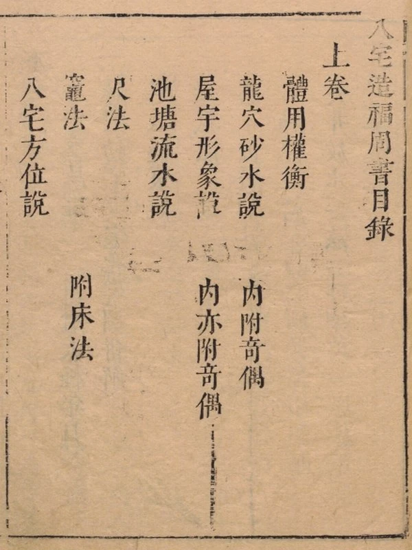 重订相宅造福全书.宅法全书2卷.鲁班经3卷.秘诀仙机.玉匣记1卷.阳宅大全10卷.明崇祯时期金阊严少萱刊本插图