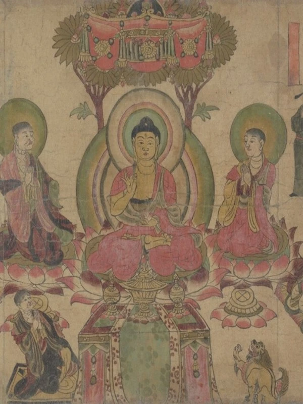 佛说阎罗王授记四众预修生七往生净土经.敦煌图卷.三种.附书签注释插图