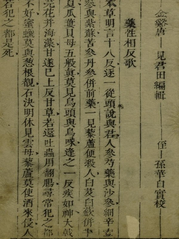 [唐] 医学心境录 孫華校插图
