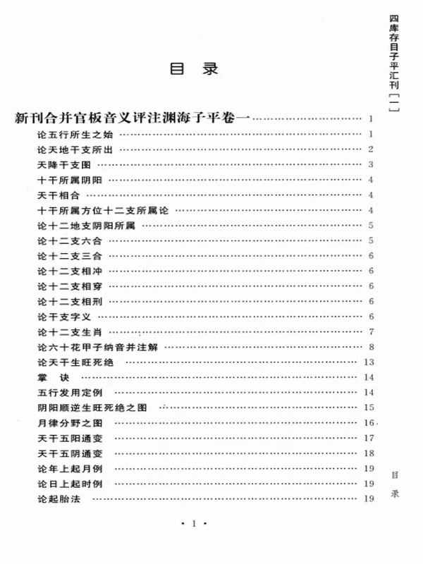 四库存目子平汇刊合集 8本插图