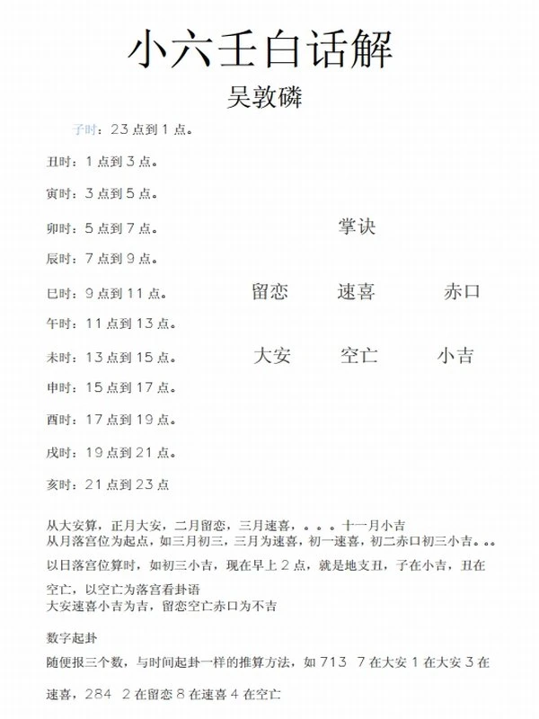 小六壬电子书合集9本插图