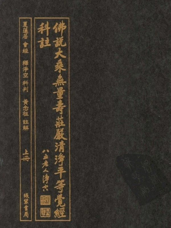 佛说大乘无量寿庄严清净平等觉经科注 上下册插图