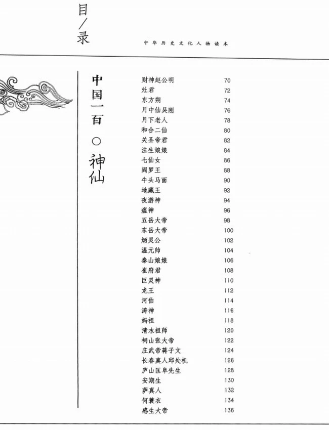 中国一百神仙插图