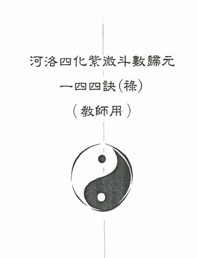 河洛四化紫薇斗数归元 合集4本
